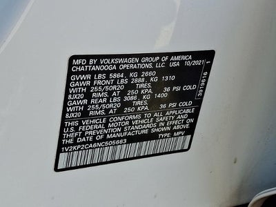 2022 Volkswagen Atlas 2.0T SE w/Technology