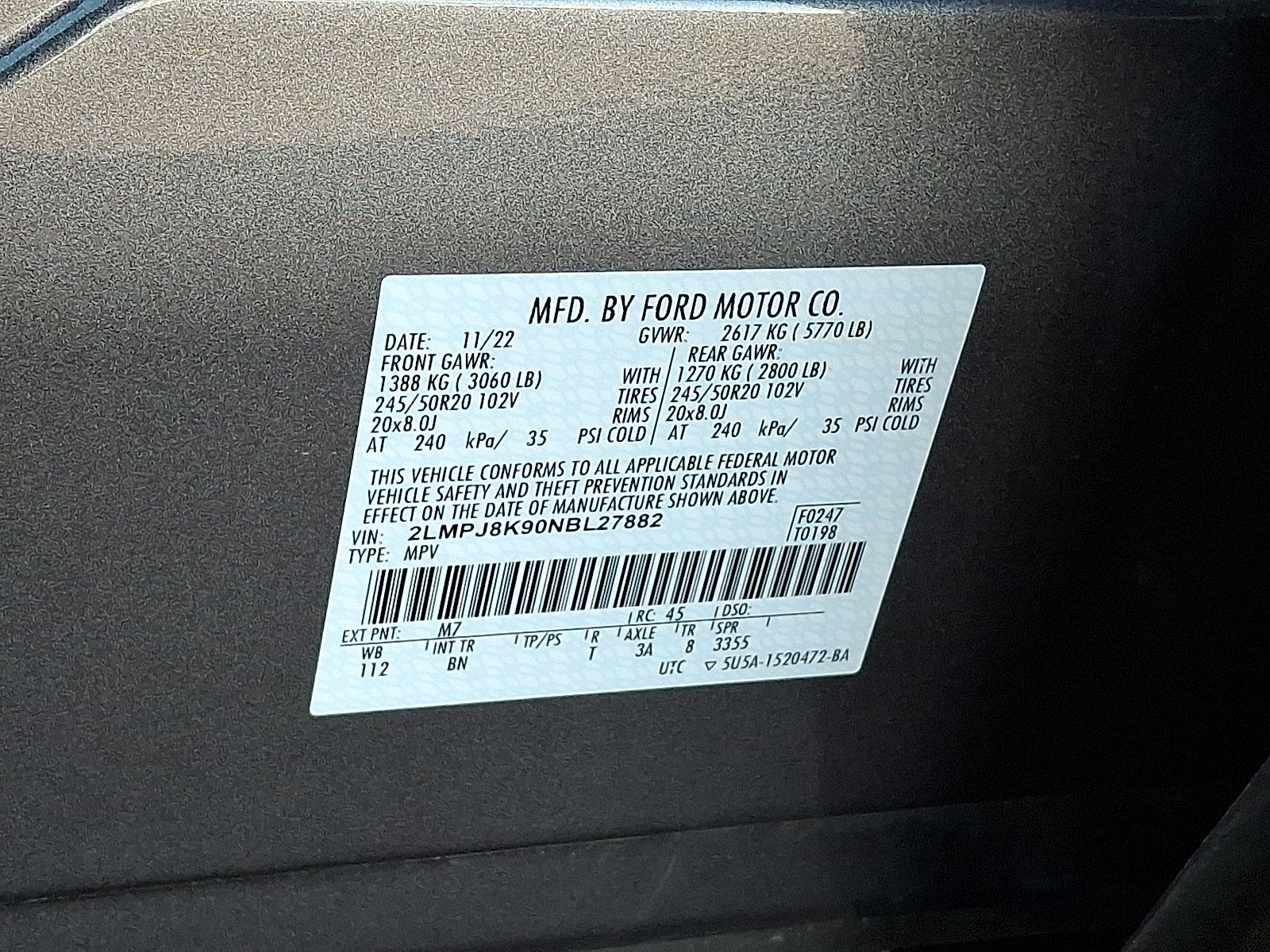 2022 Lincoln Nautilus Reserve