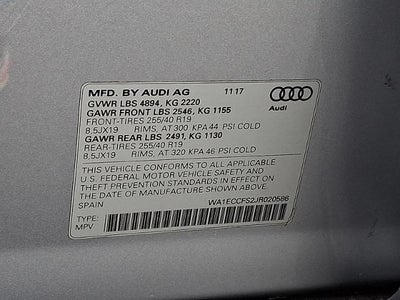 2018 Audi Q3 2.0T Premium