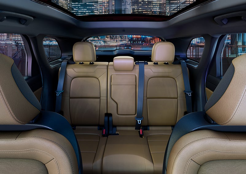The spaciousness of the second row of the 2023 Lincoln Corsair® SUV is shown. | Carman Lincoln in New Castle DE