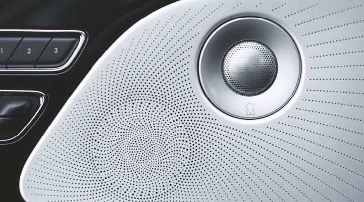 A stylish speaker cover of a 2024 Lincoln Aviator® SUV is shown | Carman Lincoln in New Castle DE
