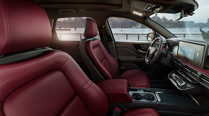 The available Perfect Position front seats in the 2024 Lincoln Corsair® SUV are shown. | Carman Lincoln in New Castle DE