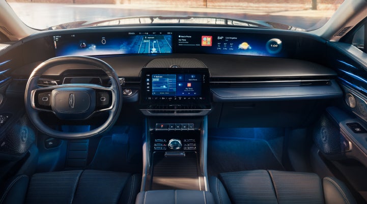 A large panoramic display is shown on the dashboard of a 2025 Lincoln Nautilus® SUV | Carman Lincoln in New Castle DE