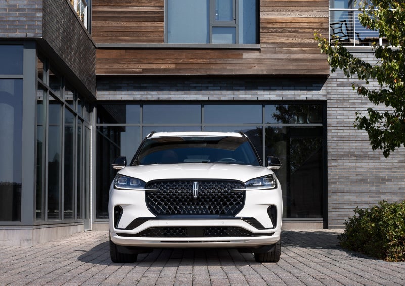 The front of a 2026 Lincoln Aviator® SUV is shown. | Carman Lincoln in New Castle DE