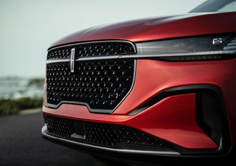 The sleek grille of a 2026 Lincoln Nautilus® SUV with the available Jet Appearance Package makes a bold statement. | Carman Lincoln in New Castle DE