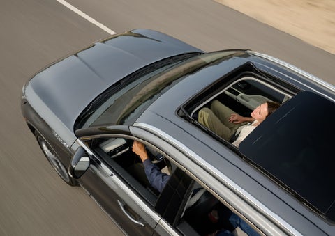 The available panoramic Vista Roof® of a 2027 Lincoln Aviator® SUV is open. | Carman Lincoln in New Castle DE