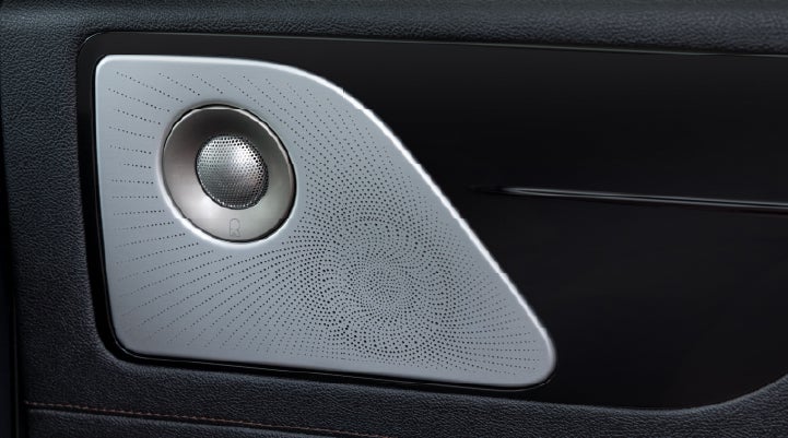 A close-up view of the available Revel® Ultima 3D Audio System. | Carman Lincoln in New Castle DE