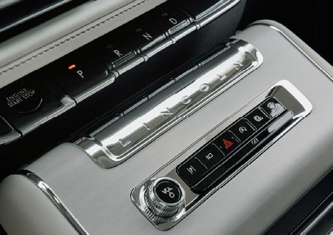 The piano key gear selector of a 2027 Lincoln Aviator® Back Label™ SUV. | Carman Lincoln in New Castle DE